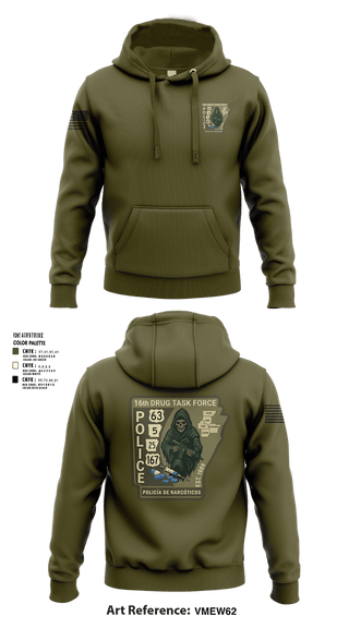 Hoodie, 16th Drug Task Force, Police, Teamtime, Team time, sublimation, custom sports apparel, team uniforms, spirit wear, spiritwear, sports uniforms, custom shirts, team store, custom team store, fundraiser sports, apparel fundraiser