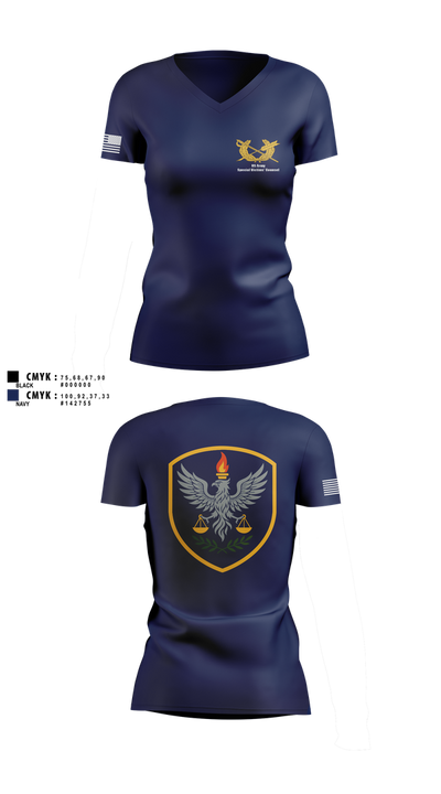 US Army Special Victims’ Counsel 25692350 Women's Short Sleeve V-neck Shirt - 4