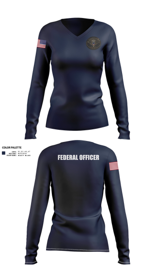 Womens Long Sleeve Vneck Shirt, DLA PD, Police, Teamtime, Team time, sublimation, custom sports apparel, team uniforms, spirit wear, spiritwear, sports uniforms, custom shirts, team store, custom team store, fundraiser sports, apparel fundraiser