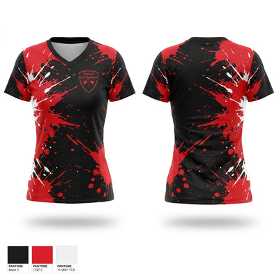 Lowell Red Arrows Women's Short Sleeve V-neck Shirt - 1