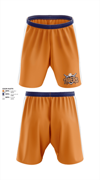 Athletic Shorts With Pockets, Malone Tigers, Baseball, Teamtime, Team time, sublimation, custom sports apparel, team uniforms, spirit wear, spiritwear, sports uniforms, custom shirts, team store, custom team store, fundraiser sports, apparel fundraiser