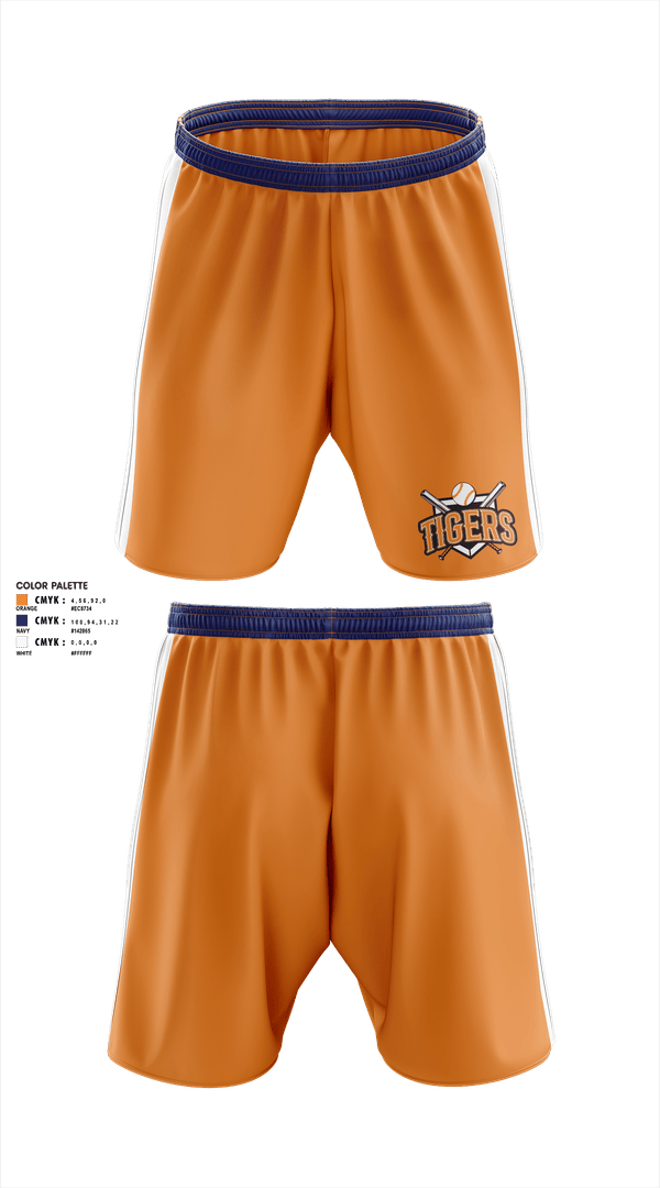 Athletic Shorts With Pockets, Malone Tigers, Baseball, Teamtime, Team time, sublimation, custom sports apparel, team uniforms, spirit wear, spiritwear, sports uniforms, custom shirts, team store, custom team store, fundraiser sports, apparel fundraiser