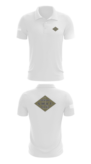 Short Sleeve Performance Polo, Newark SWAT, Police, Teamtime, Team time, sublimation, custom sports apparel, team uniforms, spirit wear, spiritwear, sports uniforms, custom shirts, team store, custom team store, fundraiser sports, apparel fundraiser