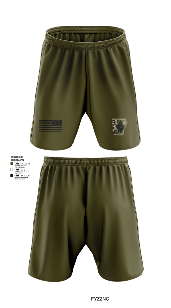 Athletic Shorts With Pockets, 16th Drug Task Force, Police, Teamtime, Team time, sublimation, custom sports apparel, team uniforms, spirit wear, spiritwear, sports uniforms, custom shirts, team store, custom team store, fundraiser sports, apparel fundraiser