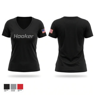 Womens Short Sleeve Vneck Shirt, Hooker, Fire Department, Teamtime, Team time, sublimation, custom sports apparel, team uniforms, spirit wear, spiritwear, sports uniforms, custom shirts, team store, custom team store, fundraiser sports, apparel fundraiser