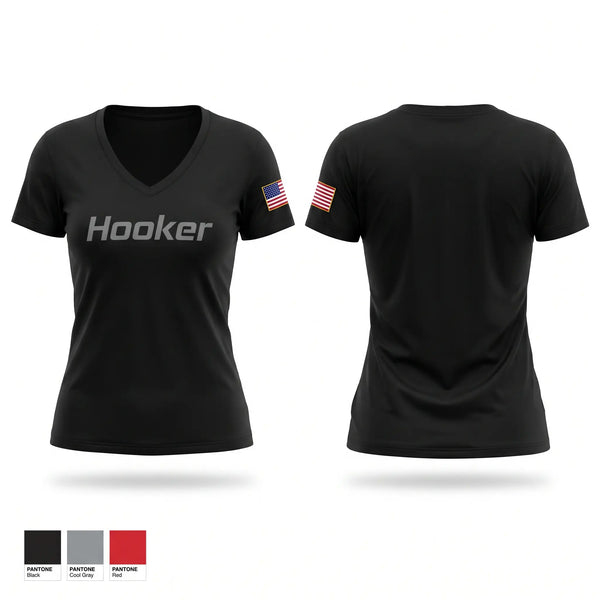 Womens Short Sleeve Vneck Shirt, Hooker, Fire Department, Teamtime, Team time, sublimation, custom sports apparel, team uniforms, spirit wear, spiritwear, sports uniforms, custom shirts, team store, custom team store, fundraiser sports, apparel fundraiser