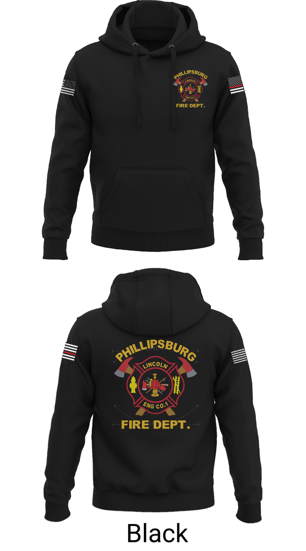 Hoodie, PHILLIPSBURG FIRE DEPARTMENT, , Teamtime, Team time, sublimation, custom sports apparel, team uniforms, spirit wear, spiritwear, sports uniforms, custom shirts, team store, custom team store, fundraiser sports, apparel fundraiser