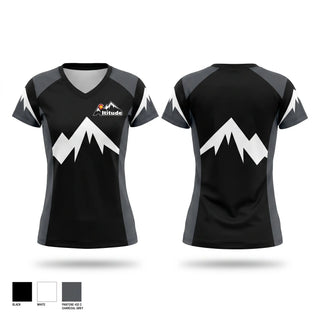 Womens Short Sleeve Vneck Shirt, CO Altitude Hull, Softball, Teamtime, Team time, sublimation, custom sports apparel, team uniforms, spirit wear, spiritwear, sports uniforms, custom shirts, team store, custom team store, fundraiser sports, apparel fundraiser