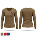 US Embassy Santiago 28782412 Women's Long Sleeve V-neck Shirt - 1