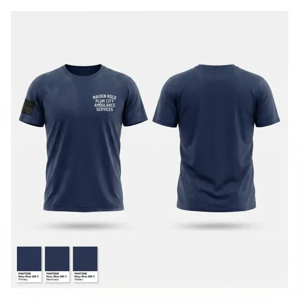 Maiden Rock Plum City Ambulance Services 54130294 Old School Cotton Feel Shirt - 1