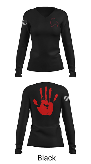 Womens Long Sleeve Vneck Shirt, Owyhee Braves, Wrestling, Teamtime, Team time, sublimation, custom sports apparel, team uniforms, spirit wear, spiritwear, sports uniforms, custom shirts, team store, custom team store, fundraiser sports, apparel fundraiser