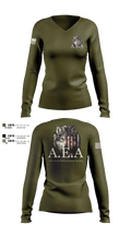 American Enforcement Agency 60396628 Women's Long Sleeve V-neck Shirt - 101