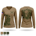A Btry 1-206th FA Women's Long Sleeve V-neck Shirt - 1