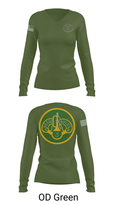 3d Cavalry Regiment 44657863 Women's Long Sleeve V-neck Shirt - 57