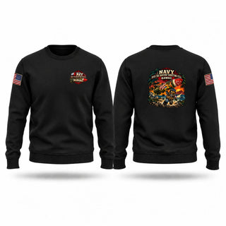 Crew Neck Sweatshirt, NIOCPAC, Navy, Teamtime, Team time, sublimation, custom sports apparel, team uniforms, spirit wear, spiritwear, sports uniforms, custom shirts, team store, custom team store, fundraiser sports, apparel fundraiser