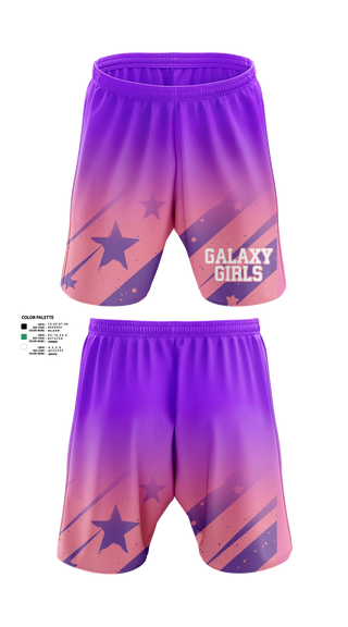Athletic Shorts With Pockets, Galaxy Girls, Women's Soccer, Teamtime, Team time, sublimation, custom sports apparel, team uniforms, spirit wear, spiritwear, sports uniforms, custom shirts, team store, custom team store, fundraiser sports, apparel fundraiser