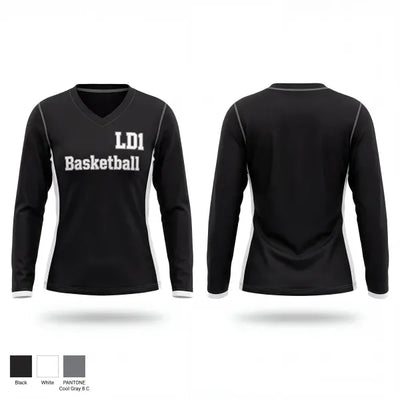 LD1 Basketball 3642580 Women's Long Sleeve V-neck Shirt - 1