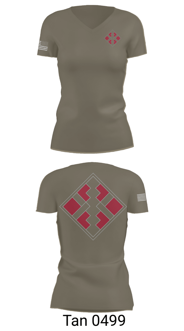 Womens Short Sleeve Vneck Shirt, 450th EN CO, Army, Teamtime, Team time, sublimation, custom sports apparel, team uniforms, spirit wear, spiritwear, sports uniforms, custom shirts, team store, custom team store, fundraiser sports, apparel fundraiser