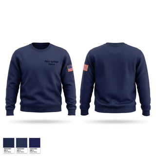 Crew Neck Sweatshirt, Palm Springs Police, Police, Teamtime, Team time, sublimation, custom sports apparel, team uniforms, spirit wear, spiritwear, sports uniforms, custom shirts, team store, custom team store, fundraiser sports, apparel fundraiser