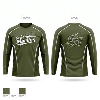 Long Sleeve Performance Shirt, Greeneville Marlins, Baseball, Teamtime, Team time, sublimation, custom sports apparel, team uniforms, spirit wear, spiritwear, sports uniforms, custom shirts, team store, custom team store, fundraiser sports, apparel fundraiser