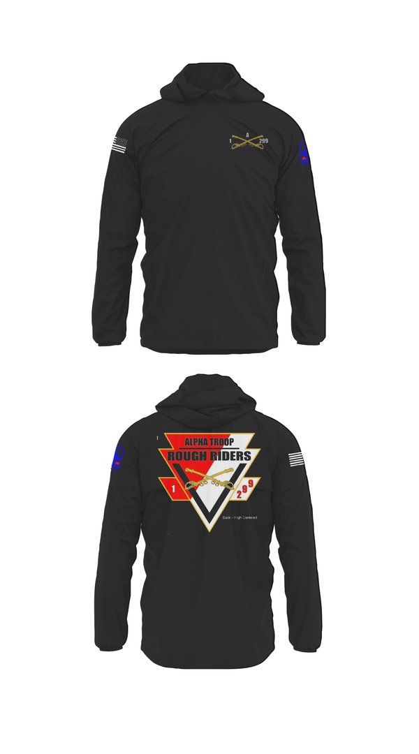Windbreaker, A Troop, 1st squadron-299th Calvary Regiment, , Teamtime, Team time, sublimation, custom sports apparel, team uniforms, spirit wear, spiritwear, sports uniforms, custom shirts, team store, custom team store, fundraiser sports, apparel fundraiser