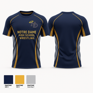 Short Sleeve Performance Shirt, Notre Dame High School Wrestling, Wrestling, Teamtime, Team time, sublimation, custom sports apparel, team uniforms, spirit wear, spiritwear, sports uniforms, custom shirts, team store, custom team store, fundraiser sports, apparel fundraiser