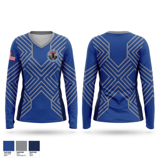 Womens Long Sleeve Vneck Shirt, STEMS, EMS/EMT, Teamtime, Team time, sublimation, custom sports apparel, team uniforms, spirit wear, spiritwear, sports uniforms, custom shirts, team store, custom team store, fundraiser sports, apparel fundraiser