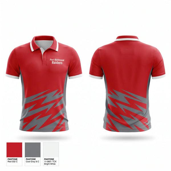 Short Sleeve Performance Polo, Port Richmond Raiders, Men's Soccer, Teamtime, Team time, sublimation, custom sports apparel, team uniforms, spirit wear, spiritwear, sports uniforms, custom shirts, team store, custom team store, fundraiser sports, apparel fundraiser