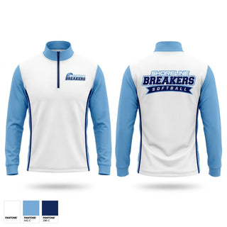 Quarter Zip Jacket, Shoreline Breakers 12u Royal, Softball, Teamtime, Team time, sublimation, custom sports apparel, team uniforms, spirit wear, spiritwear, sports uniforms, custom shirts, team store, custom team store, fundraiser sports, apparel fundraiser