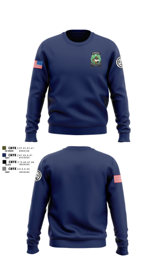 Crew Neck Sweatshirt, 179 HHC Medics, National Guard, Teamtime, Team time, sublimation, custom sports apparel, team uniforms, spirit wear, spiritwear, sports uniforms, custom shirts, team store, custom team store, fundraiser sports, apparel fundraiser