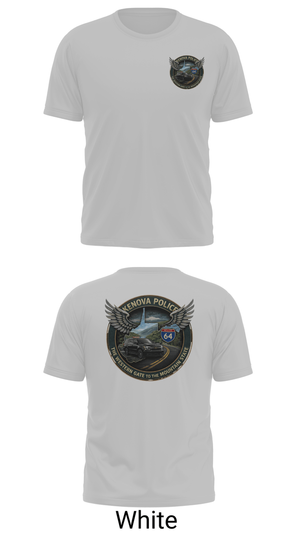 Old School Cotton Feel Shirt, Kenova Police Department, Police, Teamtime, Team time, sublimation, custom sports apparel, team uniforms, spirit wear, spiritwear, sports uniforms, custom shirts, team store, custom team store, fundraiser sports, apparel fundraiser