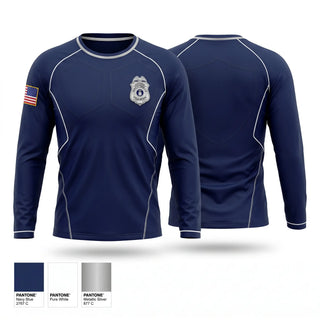 Long Sleeve Performance Shirt, Wright Patterson Air Force Base Police Department, Police, Teamtime, Team time, sublimation, custom sports apparel, team uniforms, spirit wear, spiritwear, sports uniforms, custom shirts, team store, custom team store, fundraiser sports, apparel fundraiser