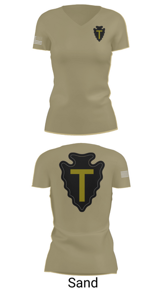 Womens Short Sleeve Vneck Shirt, B CO 3-141, Army, Teamtime, Team time, sublimation, custom sports apparel, team uniforms, spirit wear, spiritwear, sports uniforms, custom shirts, team store, custom team store, fundraiser sports, apparel fundraiser
