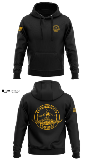 Hoodie, E co 4th recon bn, Marines, Teamtime, Team time, sublimation, custom sports apparel, team uniforms, spirit wear, spiritwear, sports uniforms, custom shirts, team store, custom team store, fundraiser sports, apparel fundraiser