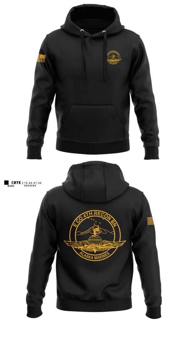 Hoodie, E co 4th recon bn, Marines, Teamtime, Team time, sublimation, custom sports apparel, team uniforms, spirit wear, spiritwear, sports uniforms, custom shirts, team store, custom team store, fundraiser sports, apparel fundraiser