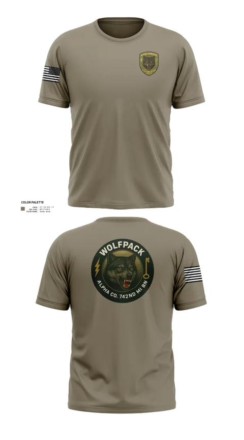 Short Sleeve Performance Shirt, Alpha Company, 742nd MI BN, , Teamtime, Team time, sublimation, custom sports apparel, team uniforms, spirit wear, spiritwear, sports uniforms, custom shirts, team store, custom team store, fundraiser sports, apparel fundraiser