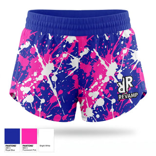 Womens Shorts, Revamp Track Club, Track & Field, Teamtime, Team time, sublimation, custom sports apparel, team uniforms, spirit wear, spiritwear, sports uniforms, custom shirts, team store, custom team store, fundraiser sports, apparel fundraiser