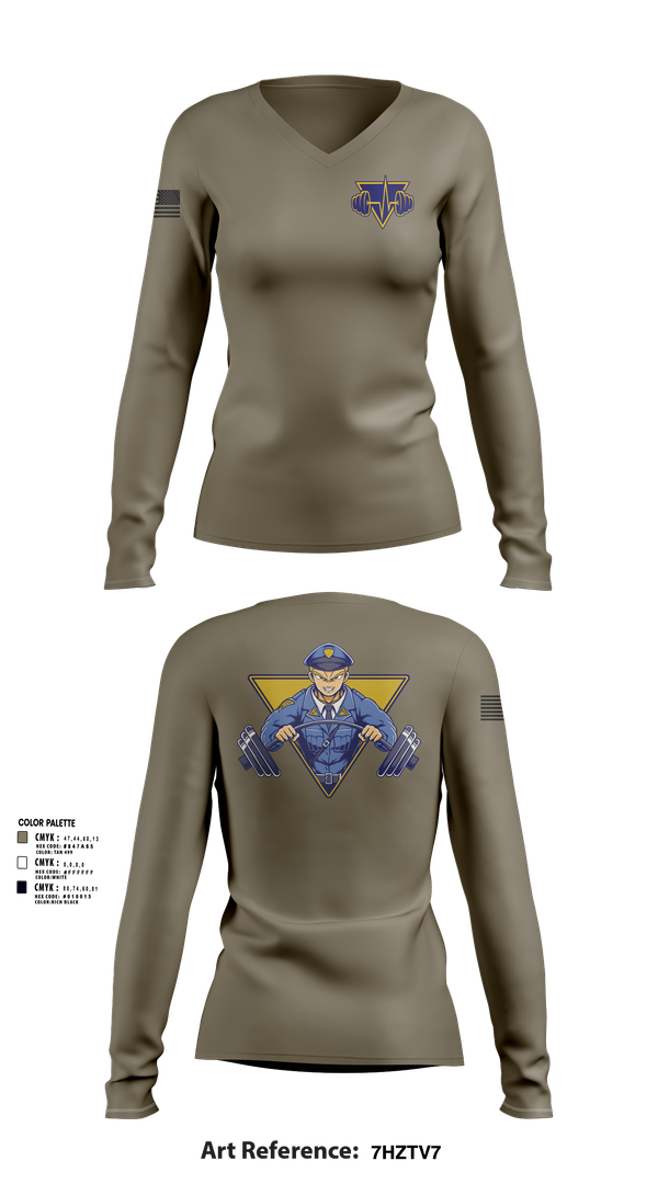 Womens Long Sleeve Vneck Shirt, NJ State Police, Police, Teamtime, Team time, sublimation, custom sports apparel, team uniforms, spirit wear, spiritwear, sports uniforms, custom shirts, team store, custom team store, fundraiser sports, apparel fundraiser