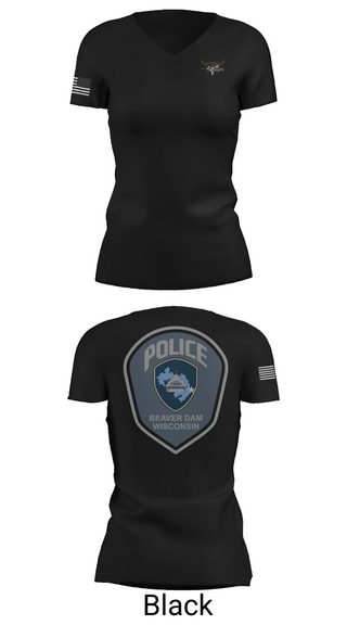Womens Short Sleeve Vneck Shirt, BDPD ERT, Police, Teamtime, Team time, sublimation, custom sports apparel, team uniforms, spirit wear, spiritwear, sports uniforms, custom shirts, team store, custom team store, fundraiser sports, apparel fundraiser