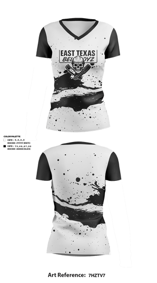 Womens Short Sleeve Vneck Shirt, East Texas Beltboyz, , Teamtime, Team time, sublimation, custom sports apparel, team uniforms, spirit wear, spiritwear, sports uniforms, custom shirts, team store, custom team store, fundraiser sports, apparel fundraiser