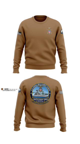Crew Neck Sweatshirt, U.S. Naval Sea Cadet Corps Battleship Iowa Division, Navy, Teamtime, Team time, sublimation, custom sports apparel, team uniforms, spirit wear, spiritwear, sports uniforms, custom shirts, team store, custom team store, fundraiser sports, apparel fundraiser