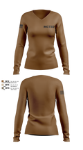 MCTID 25299596 Women's Long Sleeve V-neck Shirt - 101