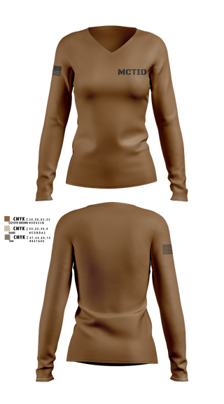 Womens Long Sleeve Vneck Shirt, MCTID, , Teamtime, Team time, sublimation, custom sports apparel, team uniforms, spirit wear, spiritwear, sports uniforms, custom shirts, team store, custom team store, fundraiser sports, apparel fundraiser