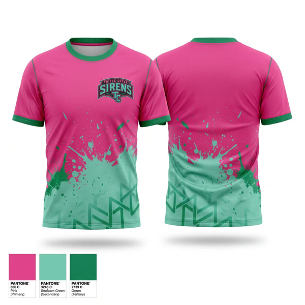 Soft Poly Tee Cotton Like Feel, Triple Creek Sirens, Softball, Teamtime, Team time, sublimation, custom sports apparel, team uniforms, spirit wear, spiritwear, sports uniforms, custom shirts, team store, custom team store, fundraiser sports, apparel fundraiser