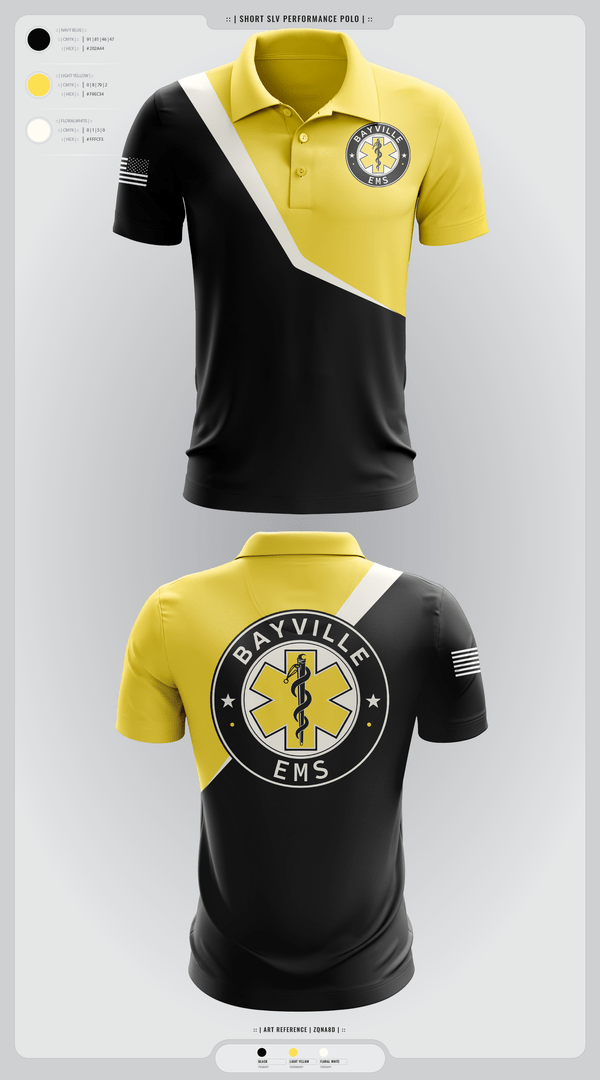 Short Sleeve Performance Polo, Bayville EMS, , Teamtime, Team time, sublimation, custom sports apparel, team uniforms, spirit wear, spiritwear, sports uniforms, custom shirts, team store, custom team store, fundraiser sports, apparel fundraiser