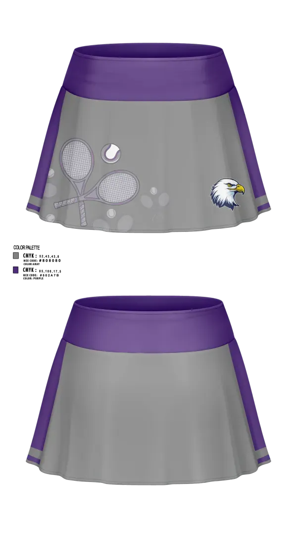 Skort, Albion Purple Eagles, Tennis, Teamtime, Team time, sublimation, custom sports apparel, team uniforms, spirit wear, spiritwear, sports uniforms, custom shirts, team store, custom team store, fundraiser sports, apparel fundraiser