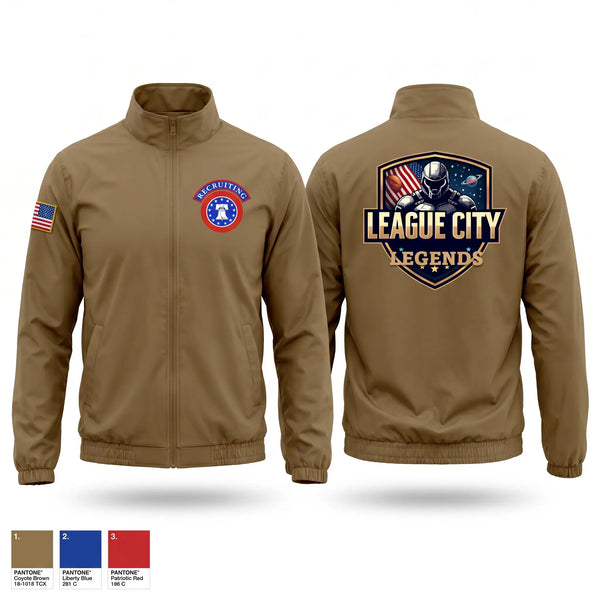 Windbreaker, LEAGUE CITY RECRUITING, Army, Teamtime, Team time, sublimation, custom sports apparel, team uniforms, spirit wear, spiritwear, sports uniforms, custom shirts, team store, custom team store, fundraiser sports, apparel fundraiser