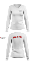 North Attleborough High School Cheer 88392583 Women's Long Sleeve V-neck Shirt - 4