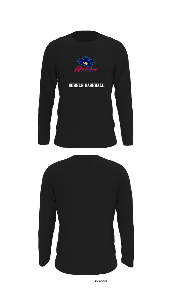 Long Sleeve Performance Shirt, Rebels Baseball, Baseball, Teamtime, Team time, sublimation, custom sports apparel, team uniforms, spirit wear, spiritwear, sports uniforms, custom shirts, team store, custom team store, fundraiser sports, apparel fundraiser