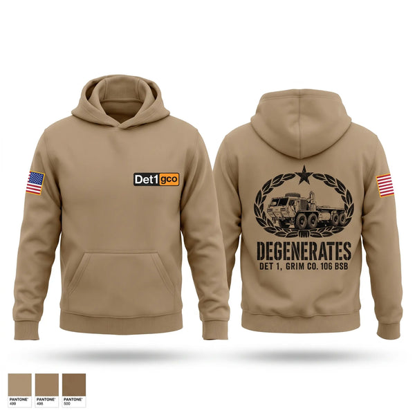 Hoodie, Det 1, Grim 106 BSB, National Guard, Teamtime, Team time, sublimation, custom sports apparel, team uniforms, spirit wear, spiritwear, sports uniforms, custom shirts, team store, custom team store, fundraiser sports, apparel fundraiser